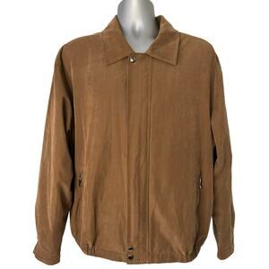 Vintage O’Kief & O’Kief Tan Faux Suede Fully Lined Lightweight Jacket Size L